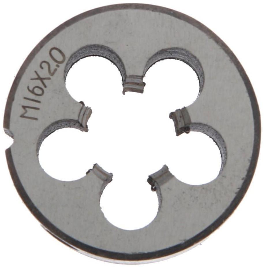 Плашка метрическая ТУНДРА, М16 х 2 мм