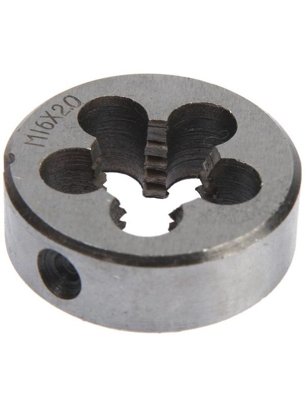 Плашка метрическая ТУНДРА, М16 х 2 мм