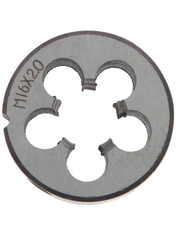 Плашка метрическая ТУНДРА, М16 х 2 мм