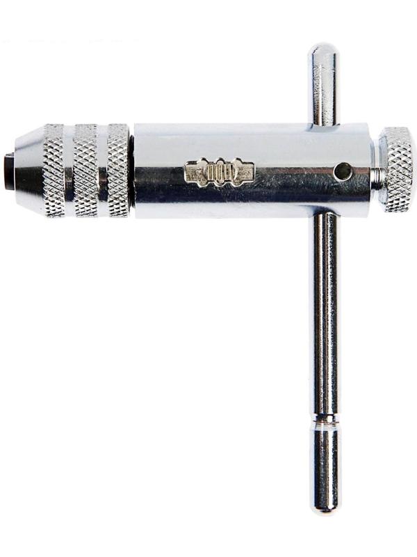 Метчикодержатель с трещоткой ТУНДРА, Т-образный, хромированный, М3 - М8