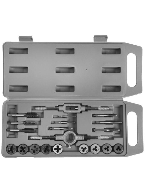 Набор метчиков и плашек ТУНДРА, М3 - М12, 20 предметов