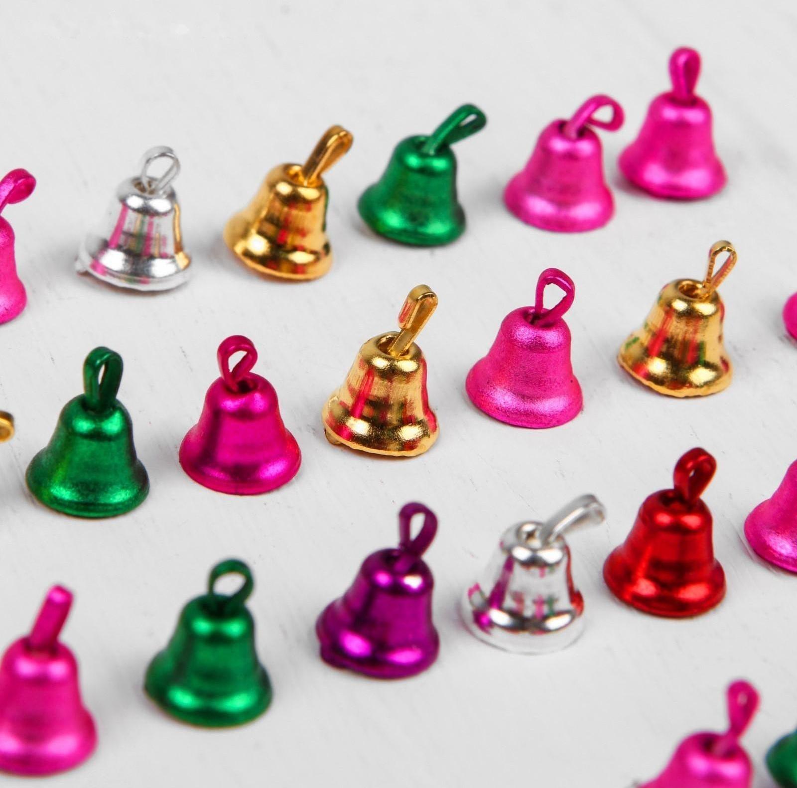 Колокольчик, набор 40 шт., размер 1 шт. 0,6 см, цвета МИКС