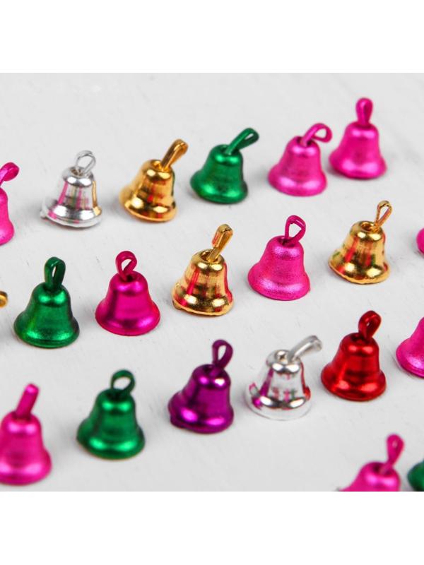 Колокольчик, набор 40 шт., размер 1 шт. 0,6 см, цвета МИКС