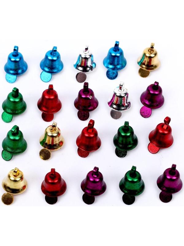 Колокольчик, набор 20 шт., размер 1 шт. 0,8 см, цвета МИКС