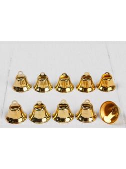 Колокольчик, набор 10 шт., размер 1 шт. 1,8 см, цвет золотой