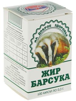 Барсучий жир 0,3 г, 100 капсул