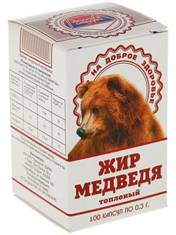 Медвежий жир 0,3 г, 100 капсул