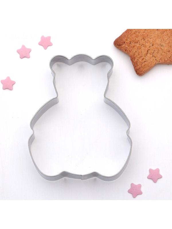 Форма для вырезания печенья «Медвежонок», 6×6,5×1,5 см, цвет хромированный
