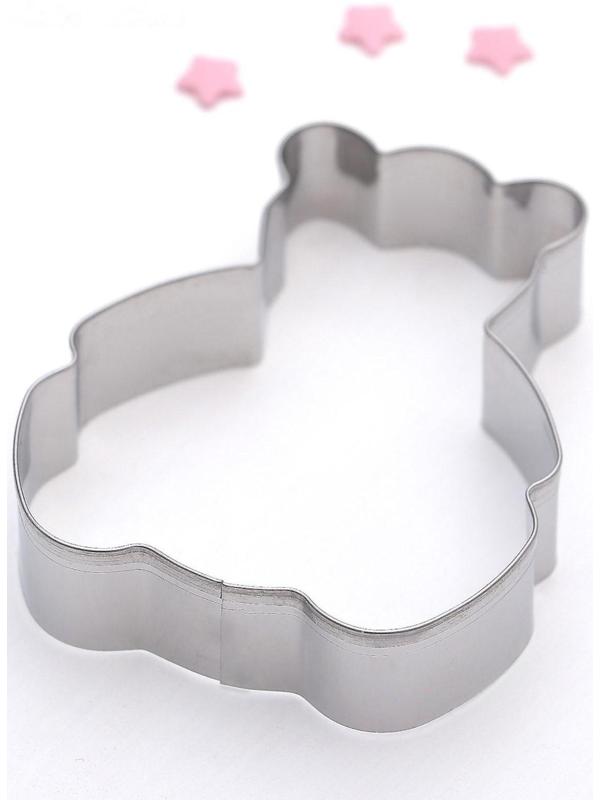 Форма для вырезания печенья «Медвежонок», 6×6,5×1,5 см, цвет хромированный