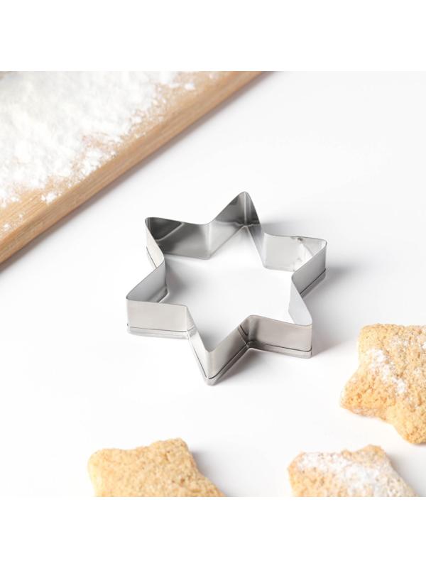 Форма для вырезания печенья «Звезда», 6×6×2 см, цвет хромированный