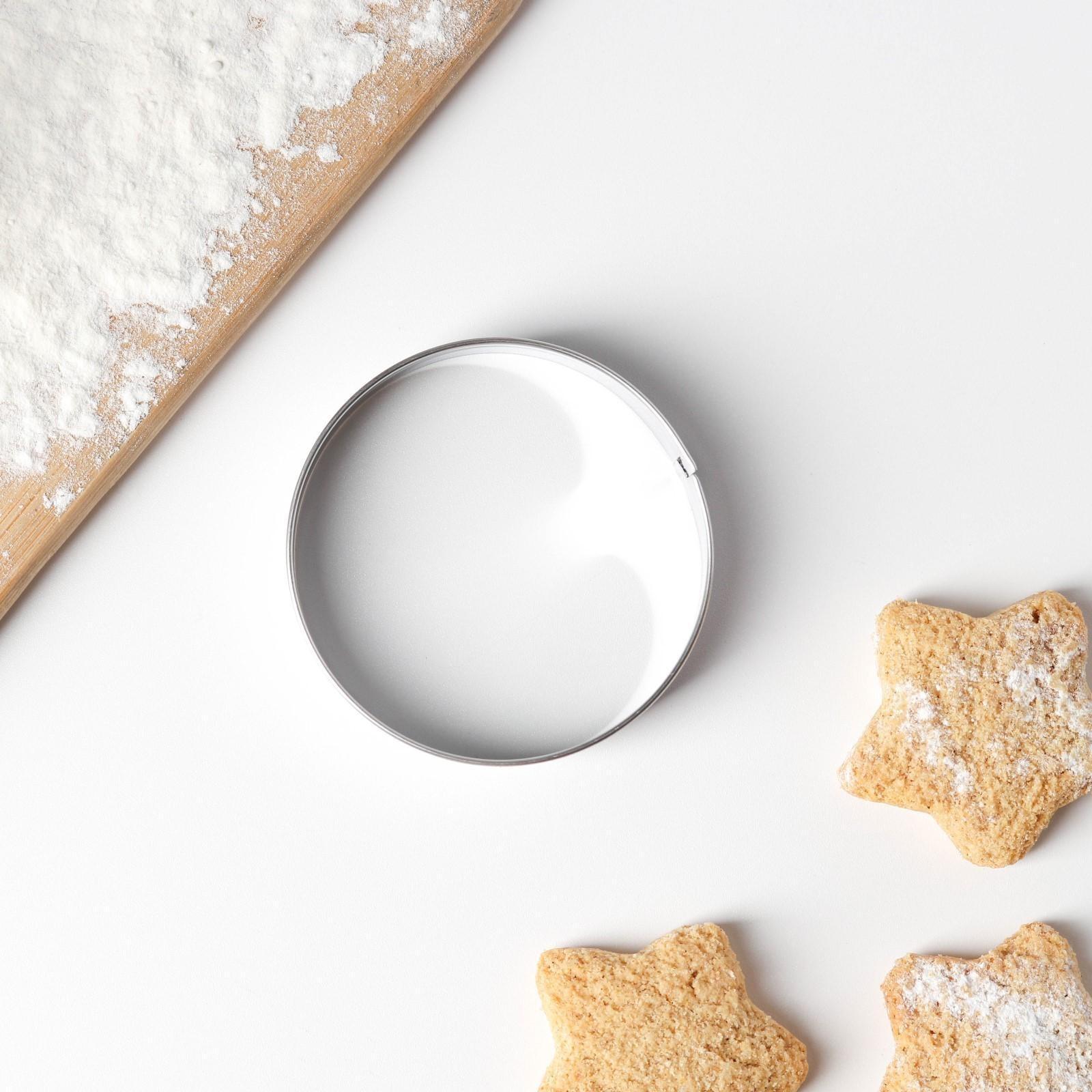 Форма для вырезания печенья «Круг», 6×6×2 см, цвет хромированный