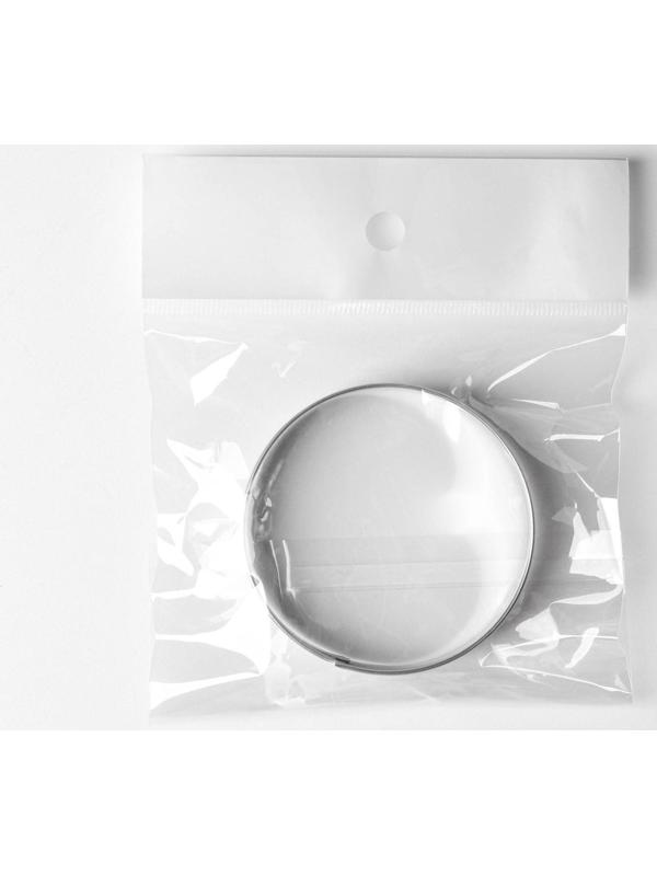 Форма для вырезания печенья «Круг», 6×6×2 см, цвет хромированный