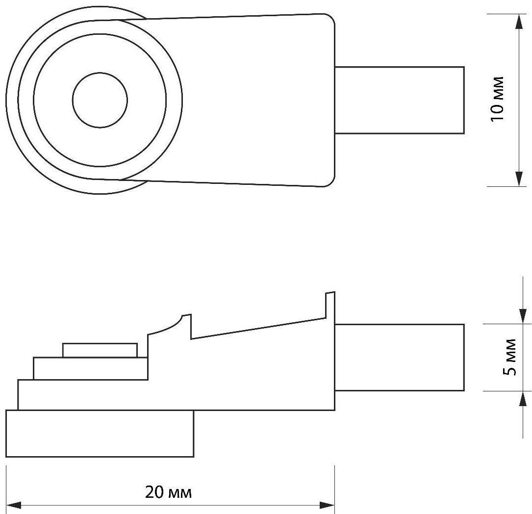 Полкодержатель P105CP, d=5, цвет хром