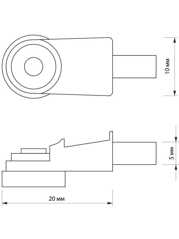 Полкодержатель P105CP, d=5, цвет хром