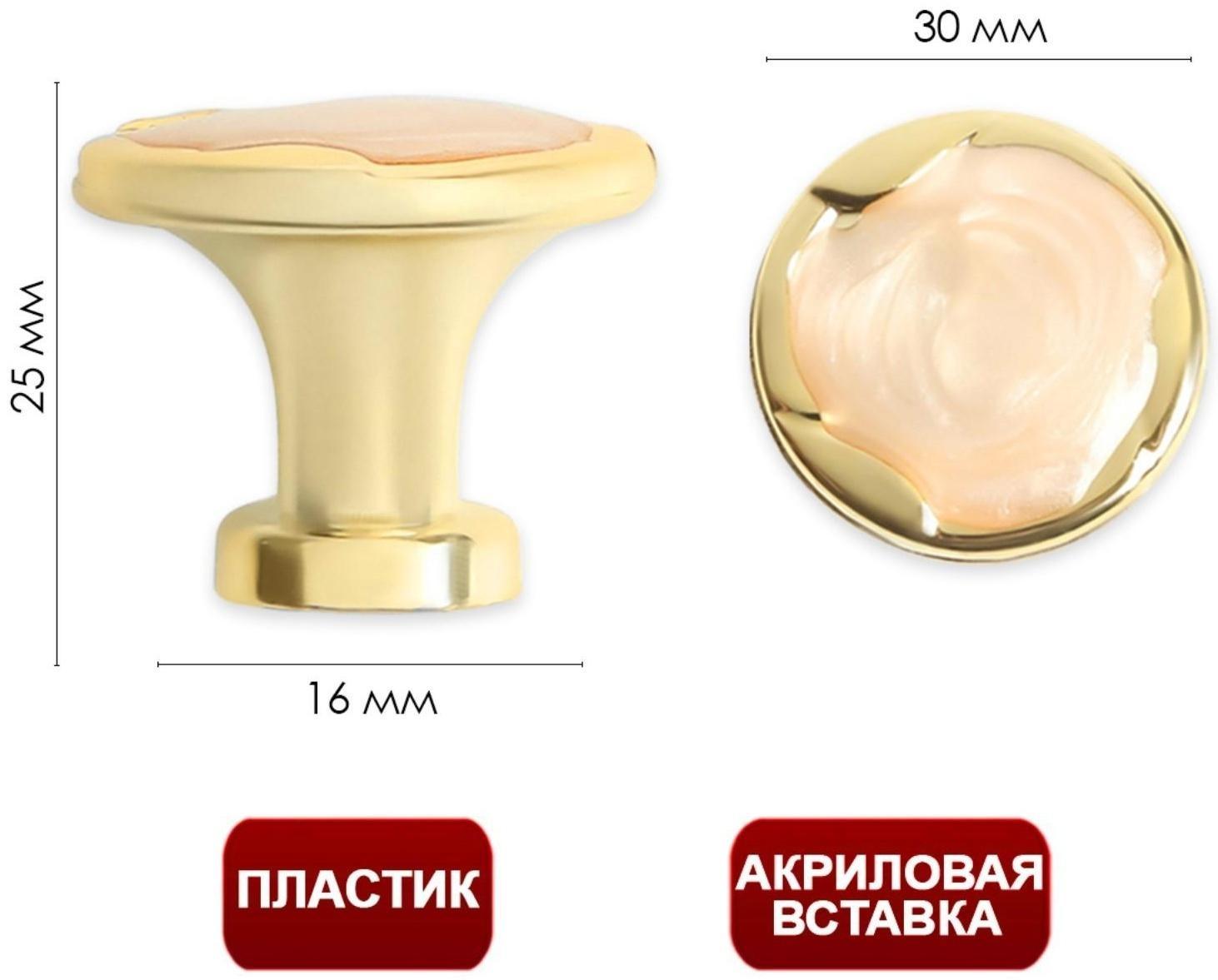 Ручка кнопка ТУНДРА РК018GP, цвет золото