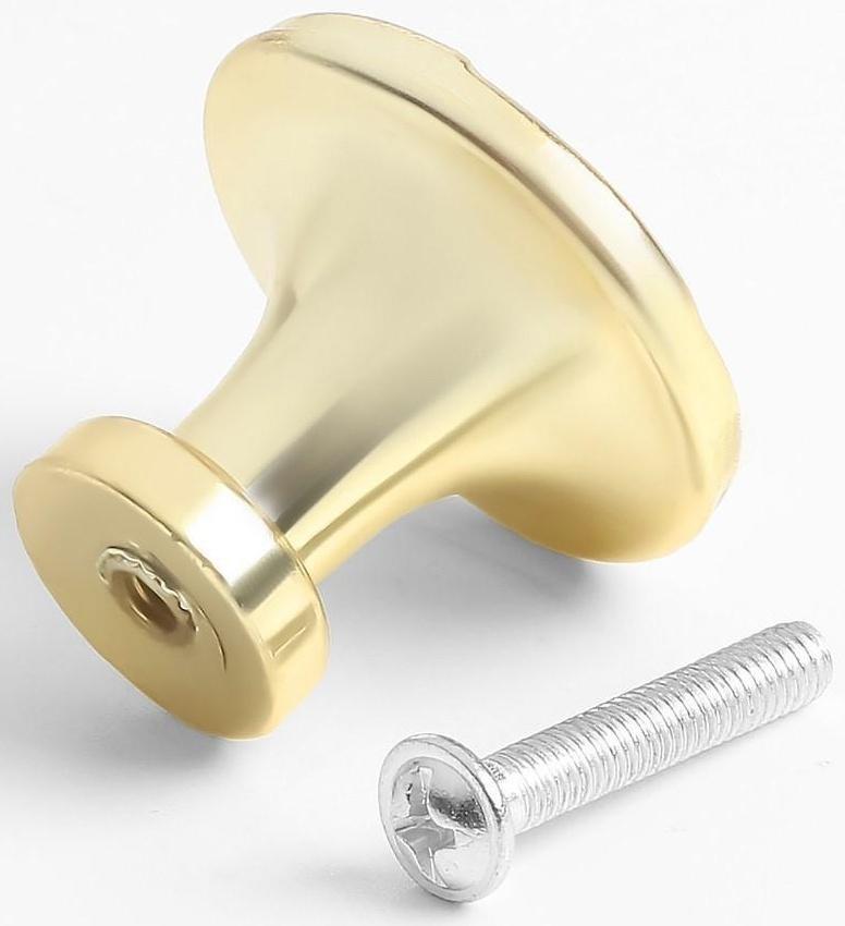 Ручка кнопка ТУНДРА РК018GP, цвет золото