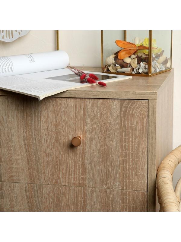 Ручка кнопка ТУНДРА РК019GP, цвет розовое золото