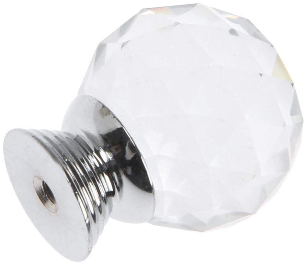 Ручка кнопка ТУНДРА ST001, d=30 мм, цвет хром