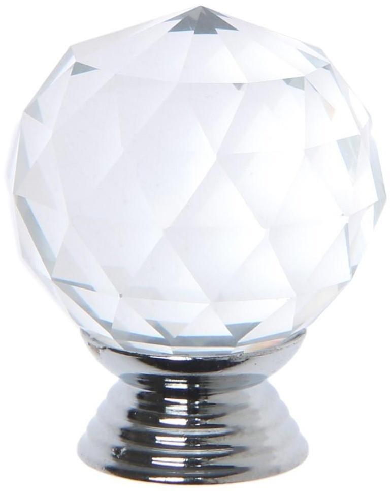 Ручка кнопка ТУНДРА ST001, d=30 мм, цвет хром