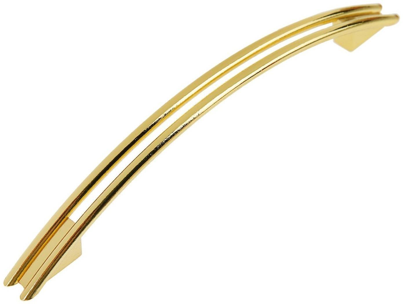 Ручка-скоба ТУНДРА РС140GP, м/о 128 мм, цвет золото