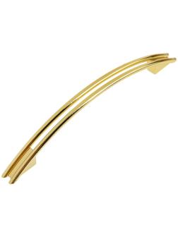 Ручка-скоба ТУНДРА РС140GP, м/о 128 мм, цвет золото