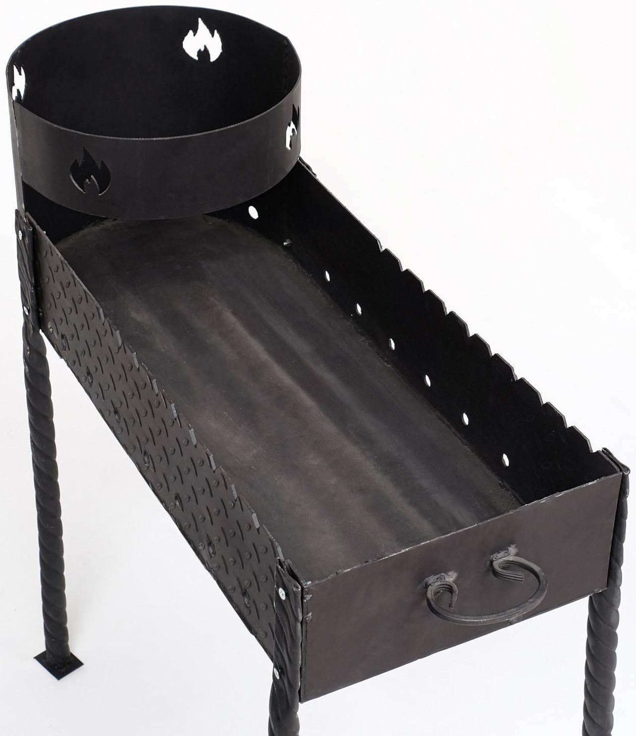 Мангал с печью под казан 10 л D=35 см