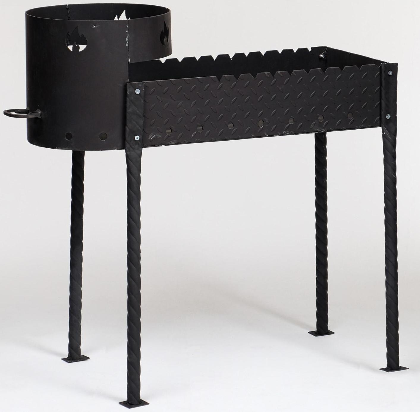 Мангал с печью под казан 10 л D=35 см