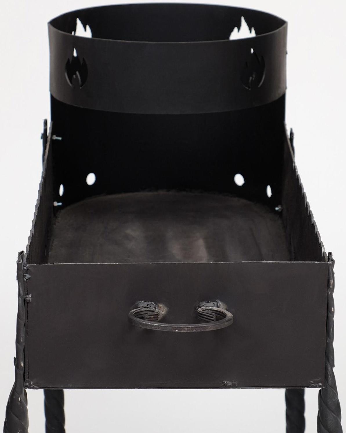 Мангал с печью под казан 10 л D=35 см