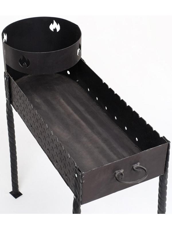 Мангал с печью под казан 10 л D=35 см