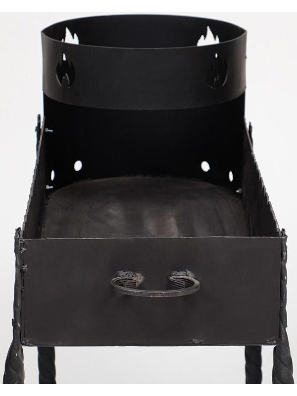 Мангал с печью под казан 10 л D=35 см