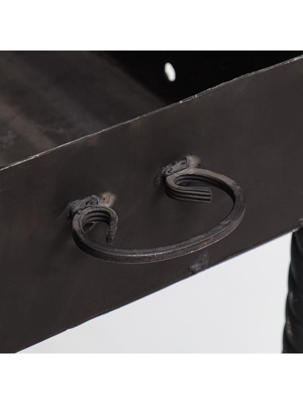 Мангал с печью под казан 10 л D=35 см