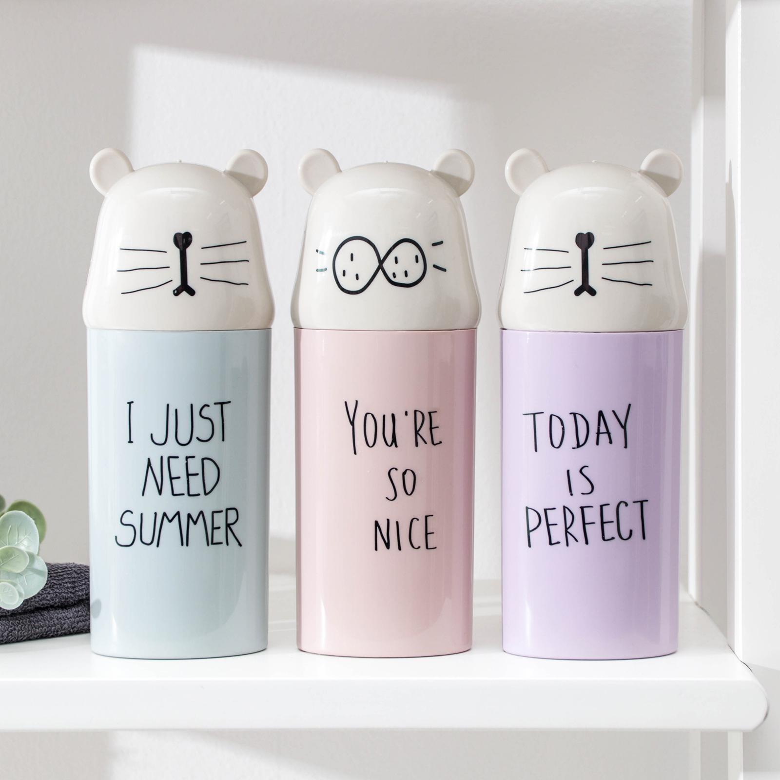 Футляр для зубной щётки и пасты «Ушастик», 19 см, цвет МИКС