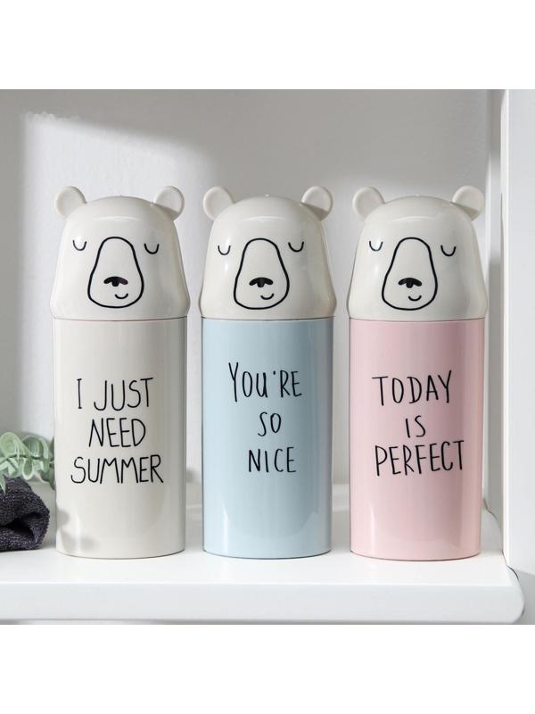 Футляр для зубной щётки и пасты «Ушастик», 19 см, цвет МИКС