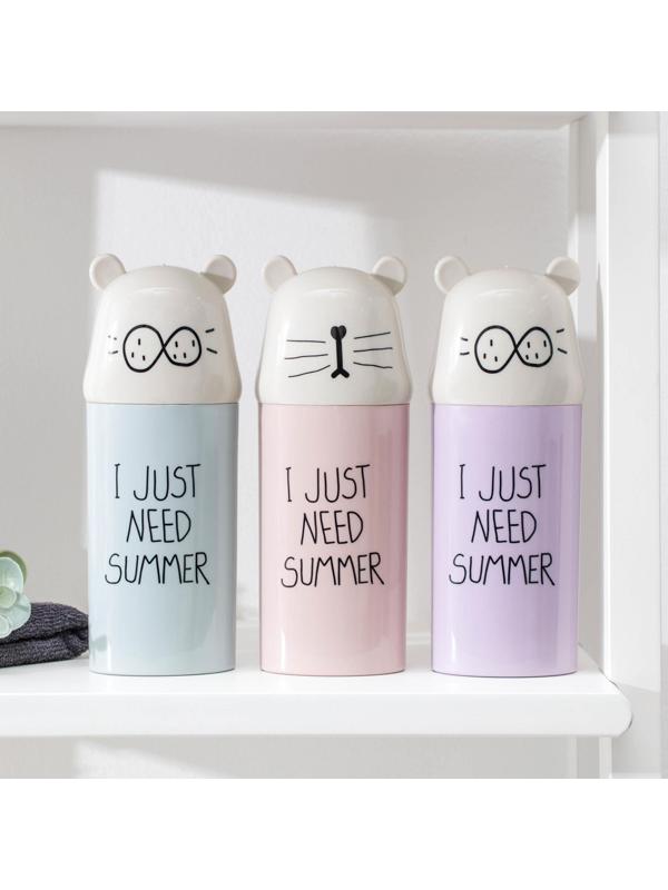 Футляр для зубной щётки и пасты «Ушастик», 19 см, цвет МИКС