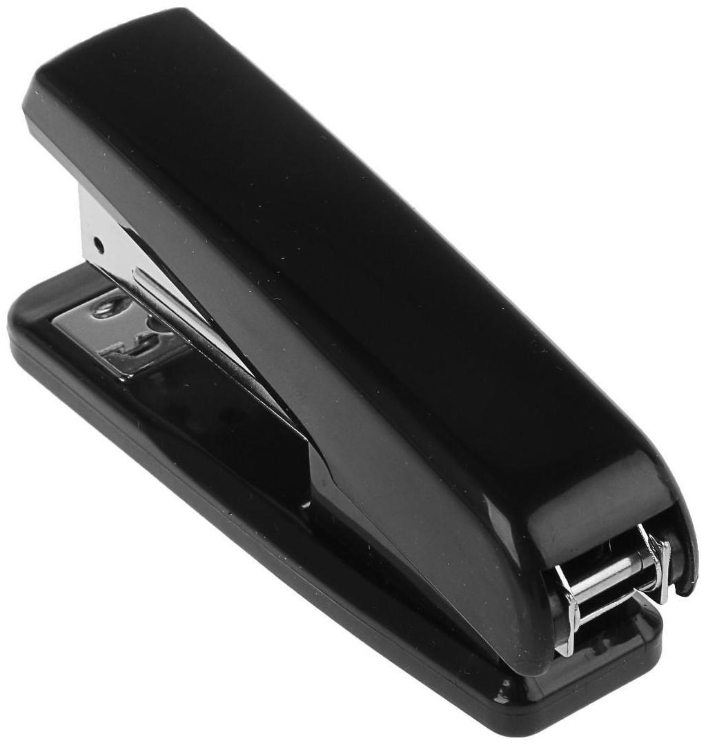 Степлер №24/6, 26/6 до 25 листов ErichKrause, черный, вмещает до 70 скоб, глубина закладки бумаги до 55мм