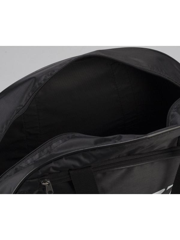 Сумка спортивная на молнии, наружный карман, длинный ремень, цвет чёрный