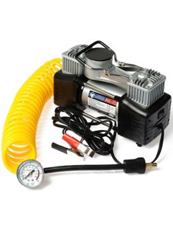 Компрессор автомобильный Nova Bright АК-75 двухпоршневой, металлический корпус, в сумке, 12В