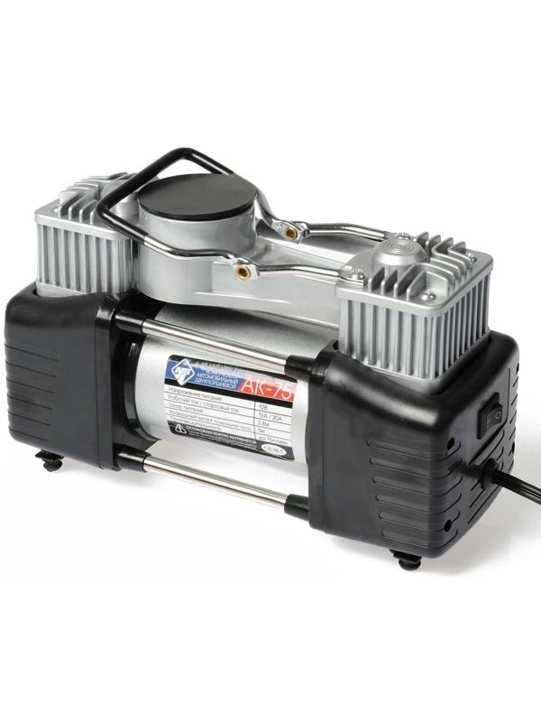 Компрессор автомобильный Nova Bright АК-75 двухпоршневой, металлический корпус, в сумке, 12В