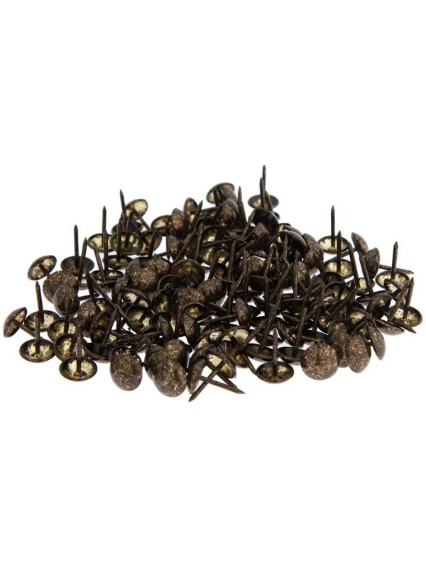 Гвозди декоративные 11х17 мм, цвет античная бронза 058,  в упаковке 500 шт.
