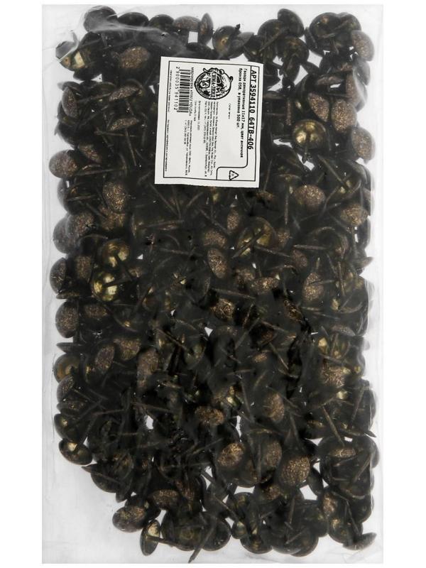 Гвозди декоративные 11х17 мм, цвет античная бронза 058,  в упаковке 500 шт.