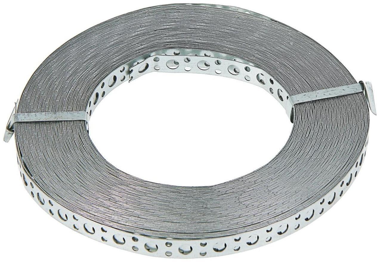 Лента перфорированная для вентиляции ТУНДРА krep, 12х0.7 мм, прямая, 25 м