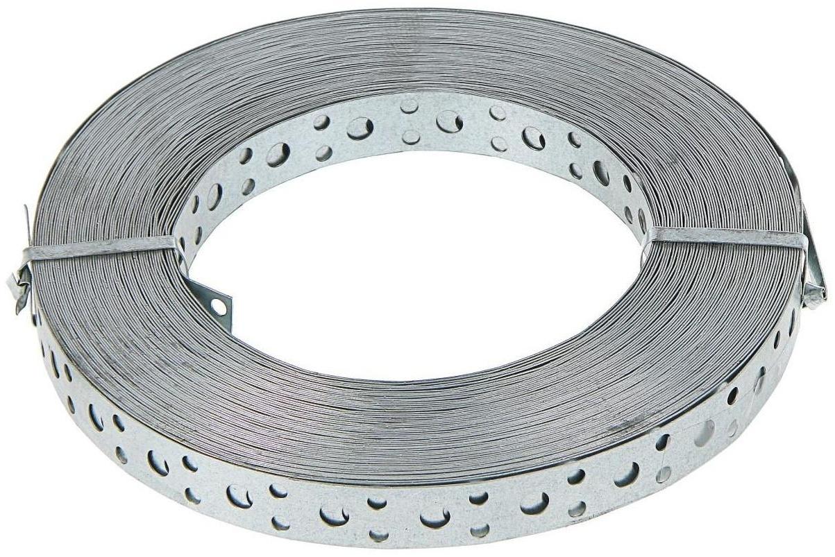 Лента перфорированная для вентиляции ТУНДРА krep, 17х0.5 мм, прямая, 25 м