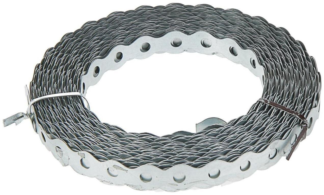 Лента перфорированная для вентиляции ТУНДРА krep, 17х0.5 мм, волна, 25 м