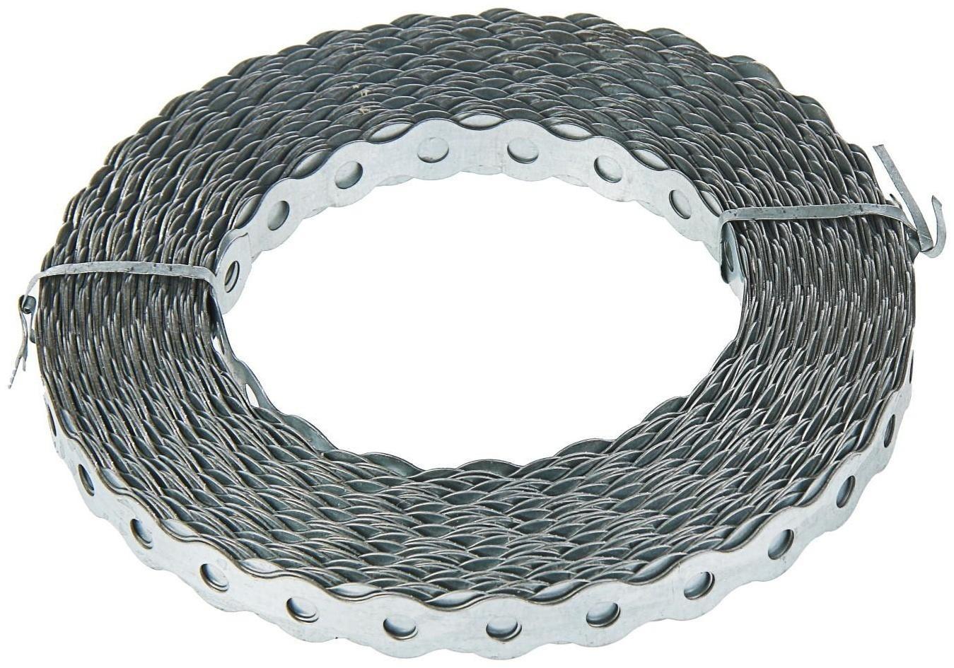 Лента перфорированная для вентиляции ТУНДРА krep, 17х0.7 мм, волна, 25 м