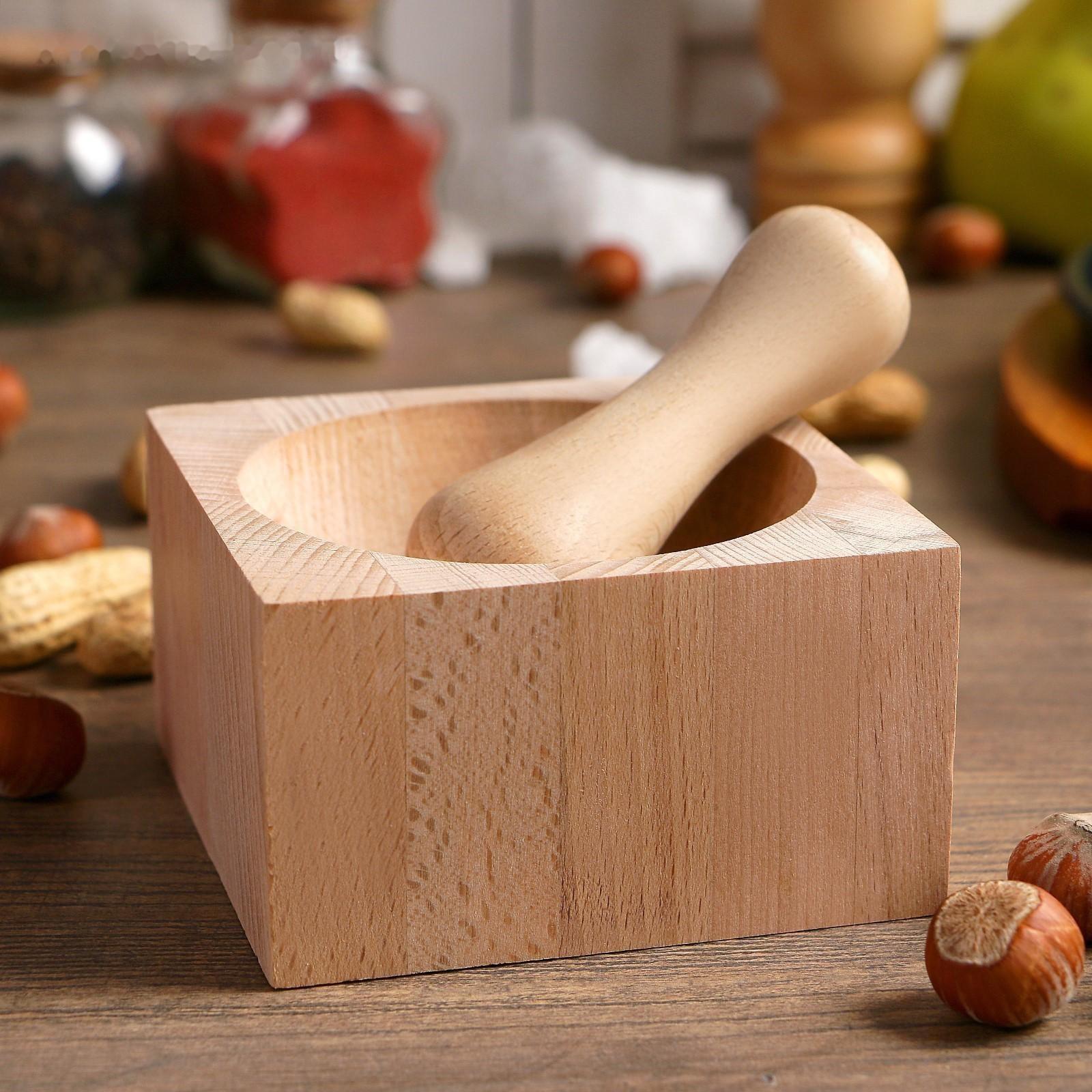 Ступка с пестиком квадратная,  10,5х10,5х5,6см