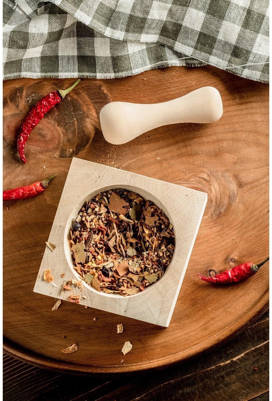 Ступка с пестиком квадратная,  10,5х10,5х5,6см