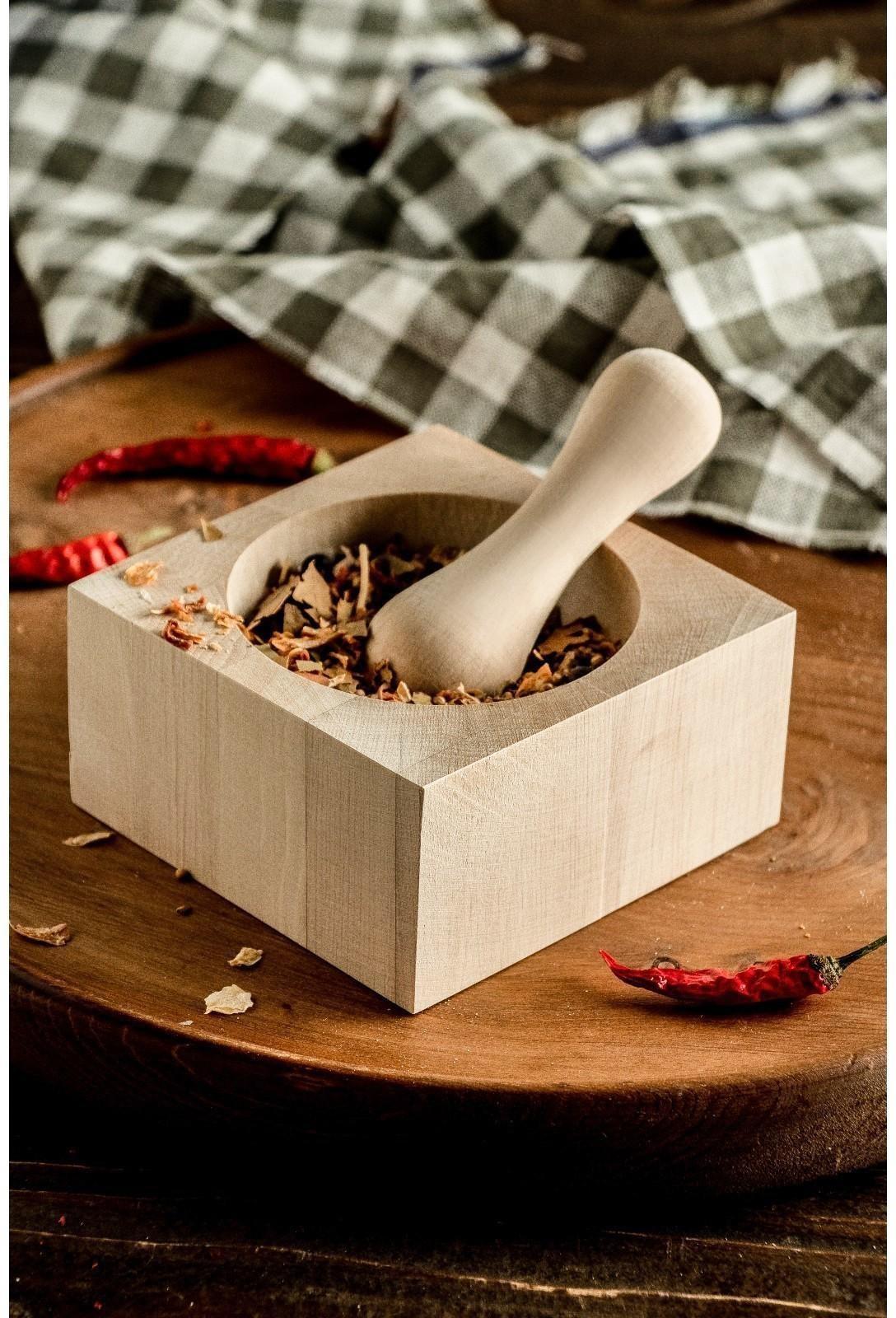 Ступка с пестиком квадратная,  10,5х10,5х5,6см