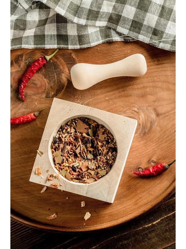 Ступка с пестиком квадратная,  10,5х10,5х5,6см