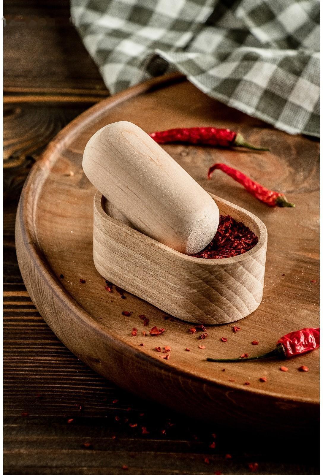 Ступка с пестиком овальная,  10х5х6см