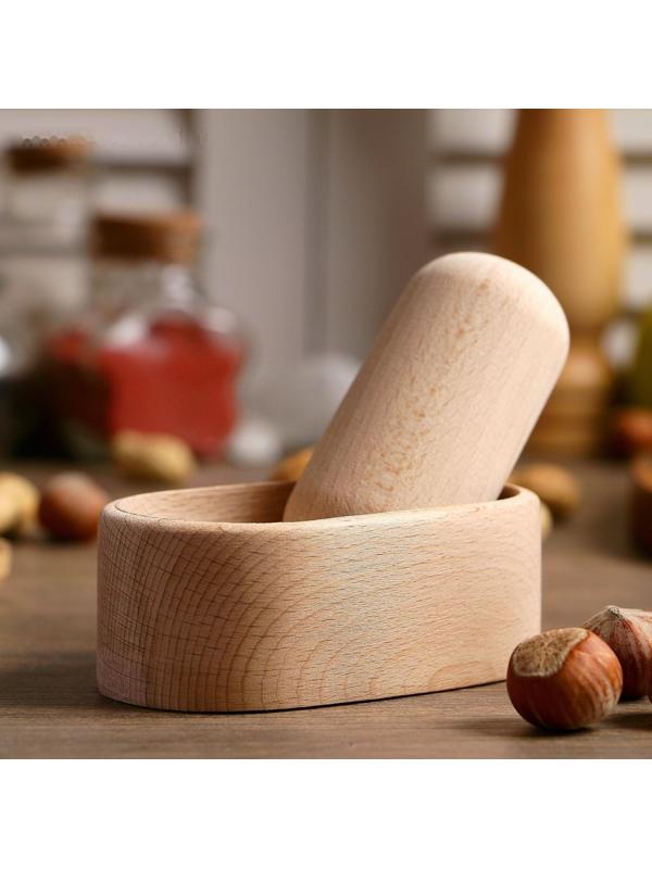 Ступка с пестиком овальная,  10х5х6см